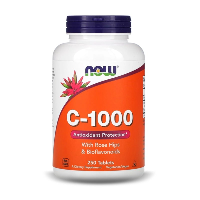 NOW Foods Vitamin C-1000 Rose Hips/Bioflavonoids, 250 Tablet