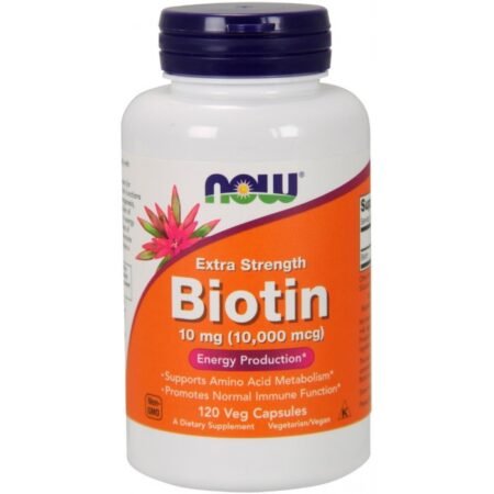 NOW Foods Extra Strength Biotin 10mg, 120 VCaps