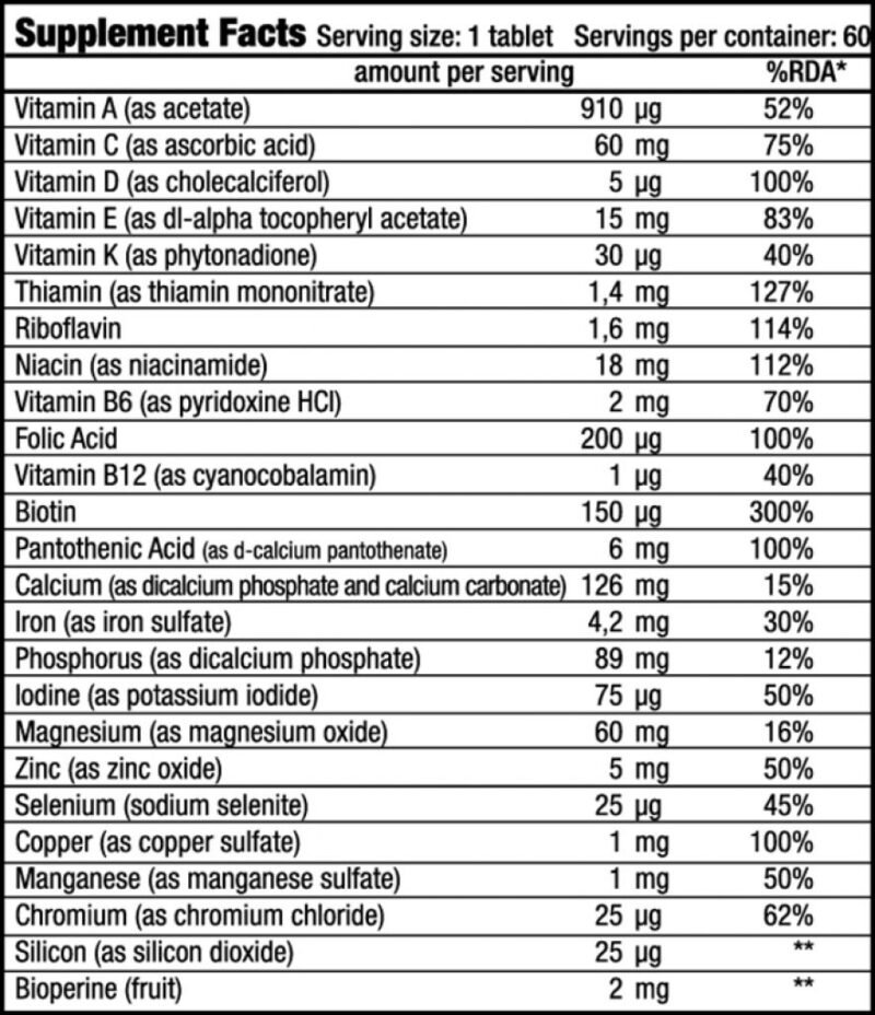 VITAMIN COMPLEX 60 GÉLULES | BIOTECH USA – Image 2