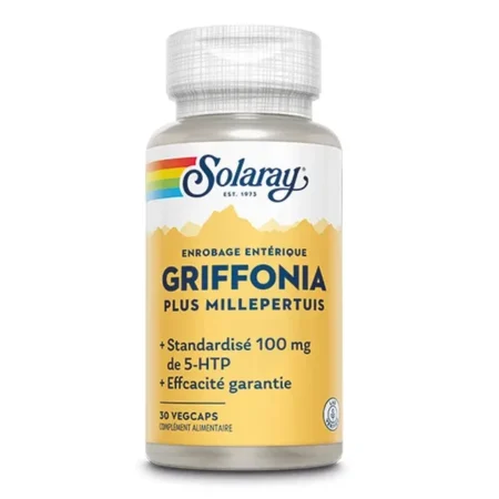 Solaray Griffonia 100mg 5htp + Millepertuis 210mg Capsules Végétales B/30