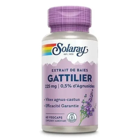 Solaray Gattilier Vitex 225mg Capsules Végétales B/60