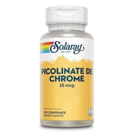 Solaray Picolinate De Chrome 25mcg Comprimés B/100