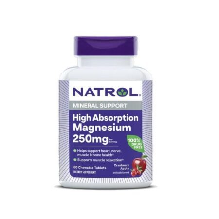 High Absorption Magnesium, 250mg (Cranberry Apple) - 60 chewable tabs